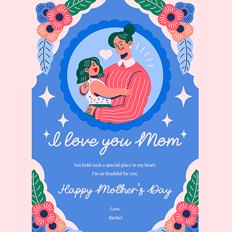 Illustrated Embrace Mother's Day eCard